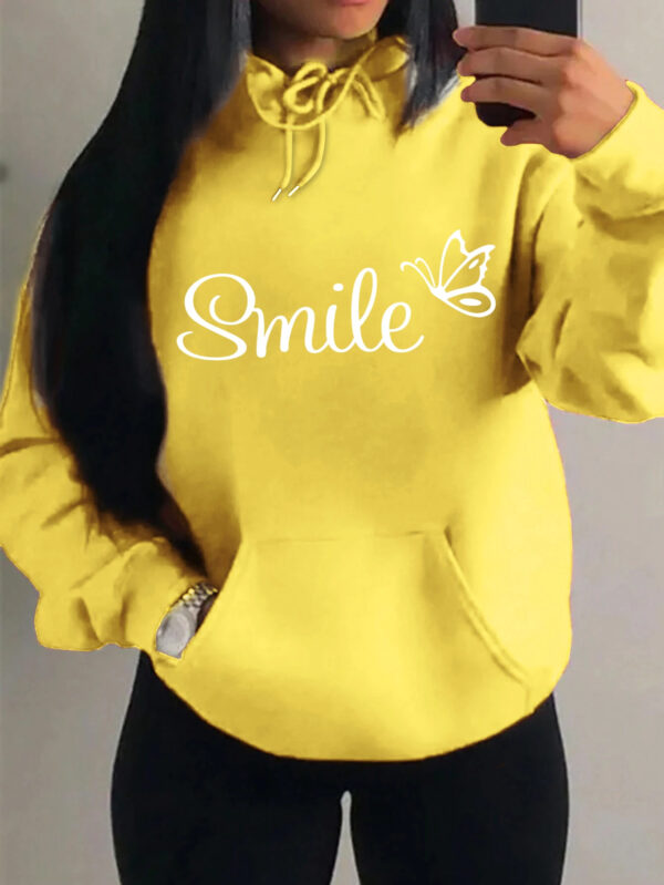 Beautiful yellow Smile Hoodie for Girls